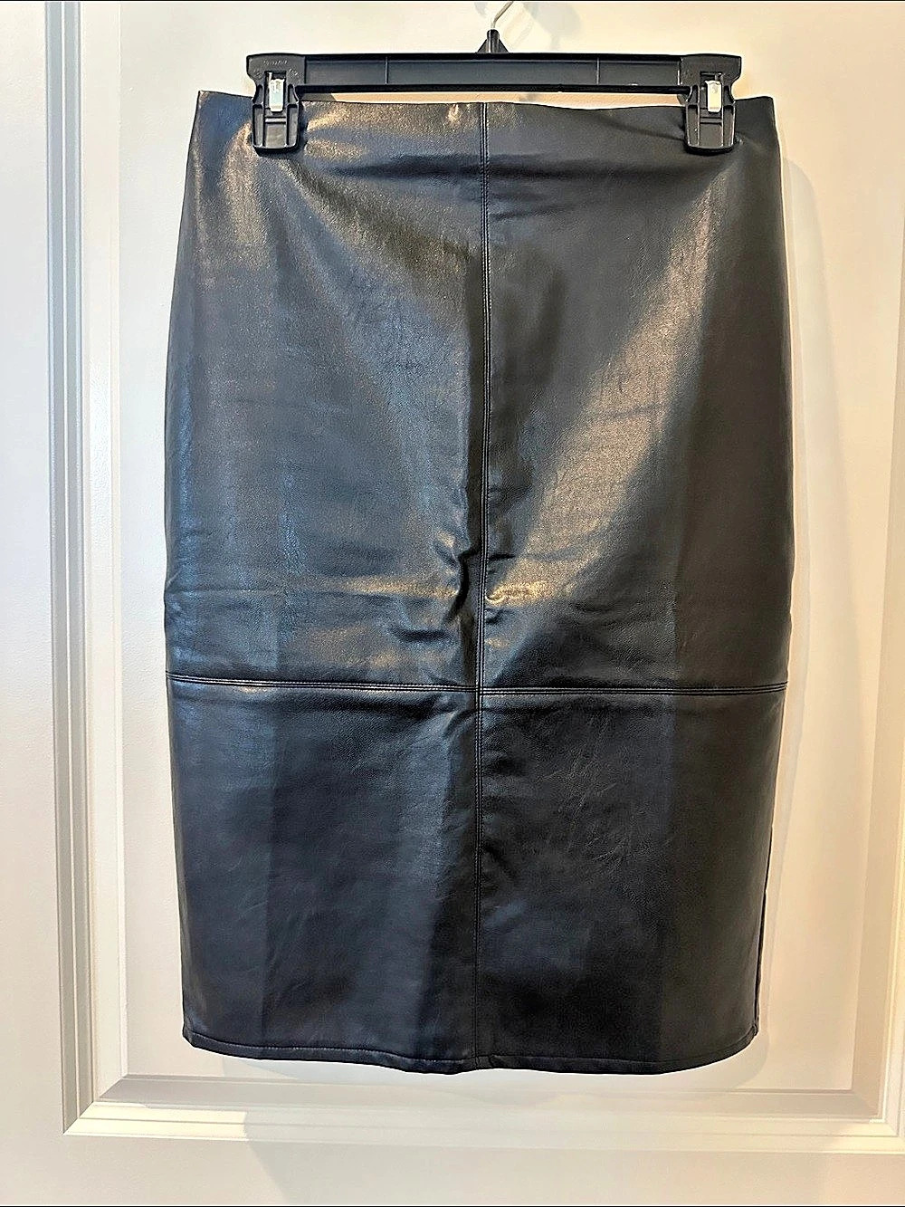 Lulus Mireya Black Vegan Leather Pencil Skirt Black Size Small